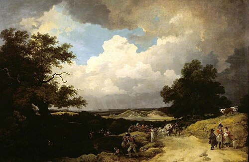 A Distant Hail-Storm Coming On, and the March of Soldiers with their Baggage, 1799, Philippe-Jacques de Loutherbou