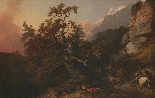 Travellers Attacked by Banditti, 1781, Philippe-Jacques de Loutherbou
