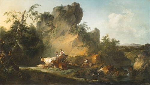 Landscape with Figures and Animals, 1762, Philippe-Jacques de Loutherbou