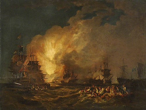 The Battle of the Nile, , Philippe-Jacques de Loutherbou