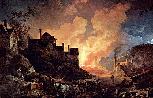 Coalbrookdale de nuit, 1801, Philippe-Jacques de Loutherbou