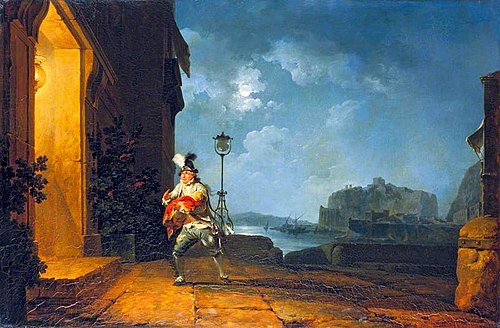 David Garrick (1717-1779), as Don John in 'The Chancers' by John Fletcher, Adapted by George Villier, 1774, Philippe-Jacques de Loutherbou