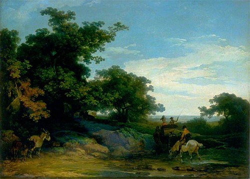 Landscape with Travellers, 1778, Philippe-Jacques de Loutherbou