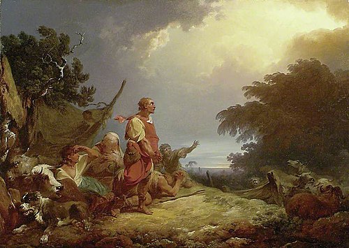 The Angel appearing to the Shepherds, 1765, Philippe-Jacques de Loutherbou