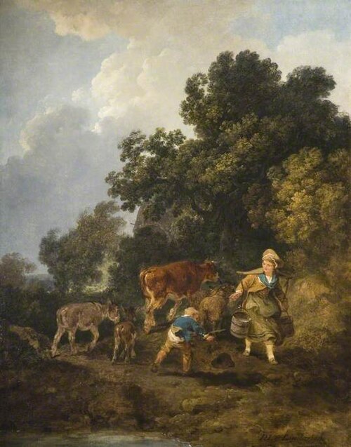 The Milkmaid, 1795, Philippe-Jacques de Loutherbou