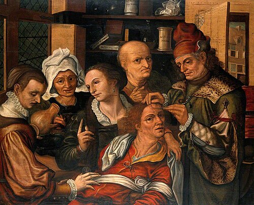 A Surgeon Extracting the Stone of Folly, 1561, Pieter Huys