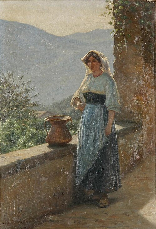 A young Italian woman with a jug., 2000, Niels Frederik Schiøttz-Jensen