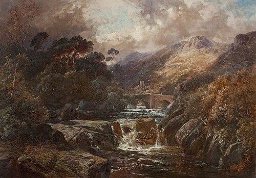 Mountain, River and Bridge, , Clarence H. Roe
