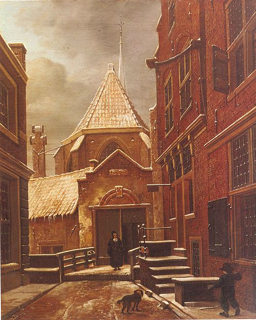 De Begijnensteeg met de ingang van het Begijnhof, 1775, Rienk Jelgerhuis