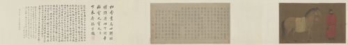 赵孟頫天马图并书歌卷, , Zhao Mengfu