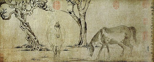 Horses and Trees, 1300, Zhao Mengfu