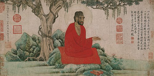元赵孟頫红衣西域僧图卷, , Zhao Mengfu