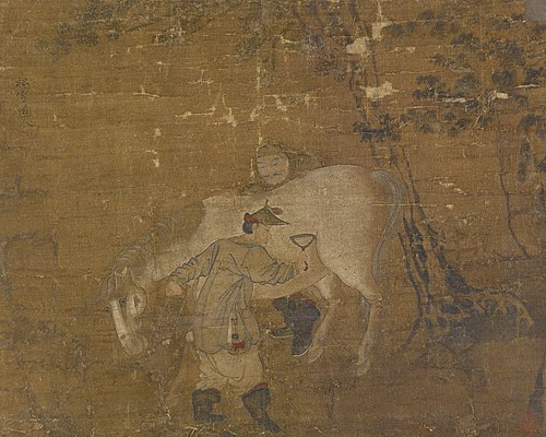 Grooms Combing White Horse, , Zhao Mengfu