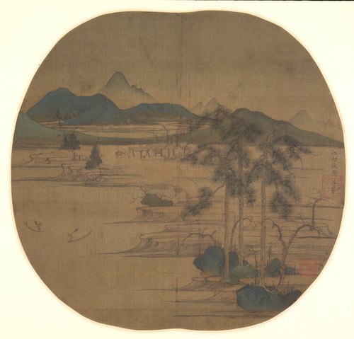River Village:  Fisherman's Joy, 1300, Zhao Mengfu