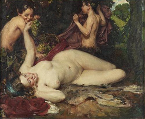 A Bacchante and Fauns, 1912, Isobel Lilian Gloag