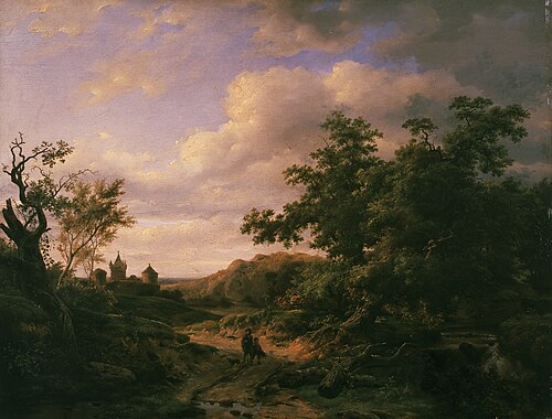 Landscape with a Castle Road, 1841, François Roffiaen