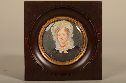 Portret Alida de Lange (1798-1890), echtgenote C.P. Bruinvis, 1829, Willem Grebner