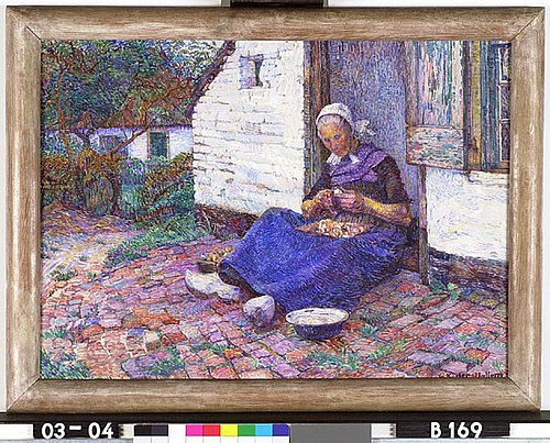 Aardappelschillende vrouw, 1916, Jo Koster
