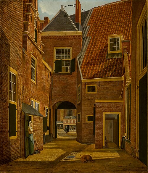 Gezicht door de Pandpoort op de Grote Markt te Haarlem, 1813, Wouterus de Nooy