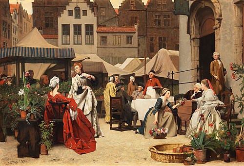 The flower seller, 1870, Auguste Serrure