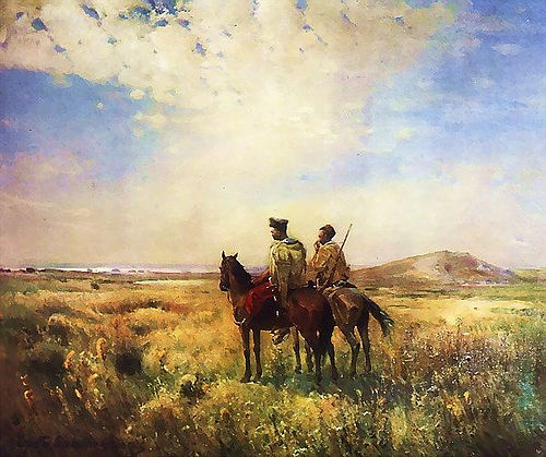 Сторожа запорозьких вольностей Полотно, олія., 1890, Sergueï Vassilkovski