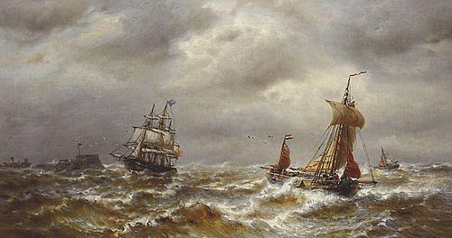 Pêcheurs par gros temps, , François Musin