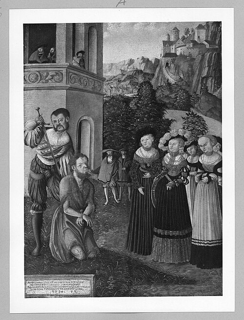 decapitation of St. John the Baptist, 1534, Franz Tymmermann