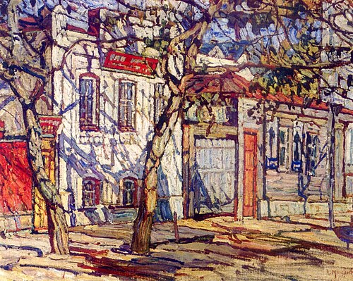 Street Scene, 1910, Abraham Anshelovich Manievich