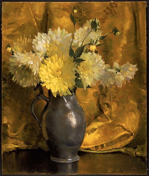 Yellow Dahlias, 1927, Laura Coombs Hills