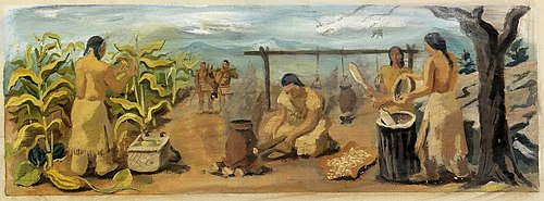 Iroquois (study for mural, Honeoye Falls, New York Post Office), 1941, Stuart Carson Edie