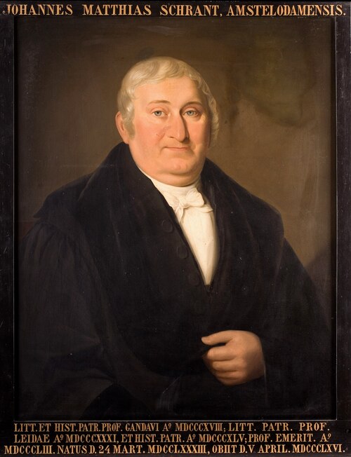 Portret van Johannes Matthias Schrant (I), hoogleraar Nederlandse Letteren te Leiden, 1843, Ezechiel Davidson