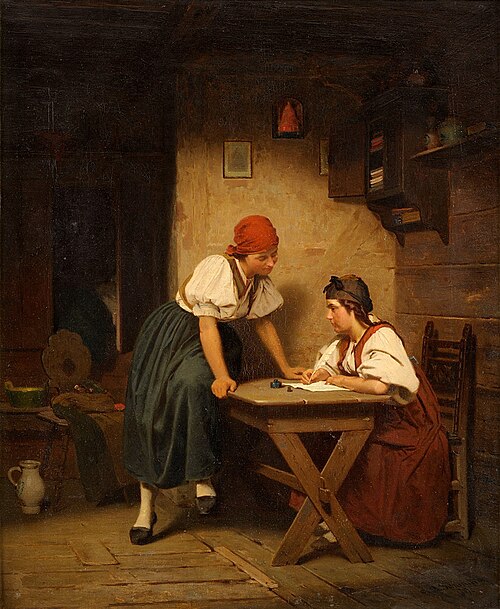 Der Brief an den Liebsten., 1869, Adolf Schmidt