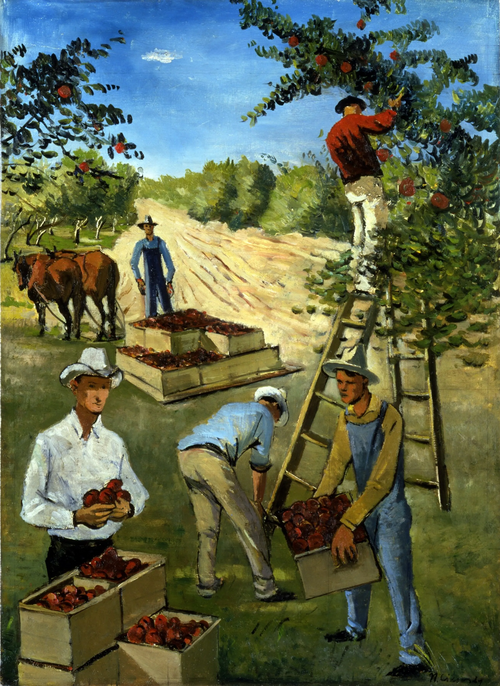 Apple Pickers (mural study), 1938, Nicolai Cikovsky