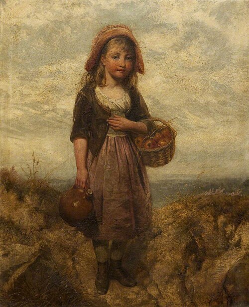 Girl with a Basket of Apples, , Edward John Cobbett