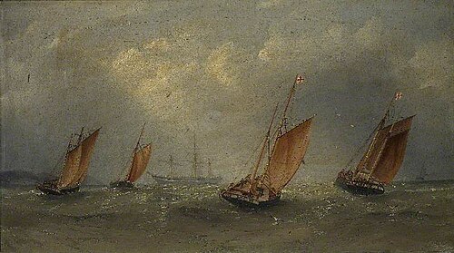 Hull Fishing Smacks, 1872, William Daniel Penny