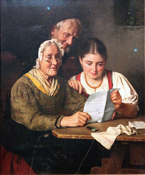 A Letter from America, 1860, Berthold Woltze