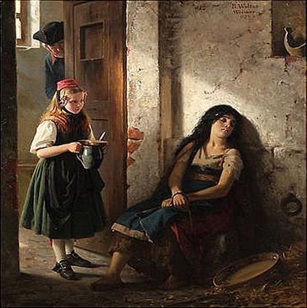 Young Gipsy under Arrest, 1896, Berthold Woltze