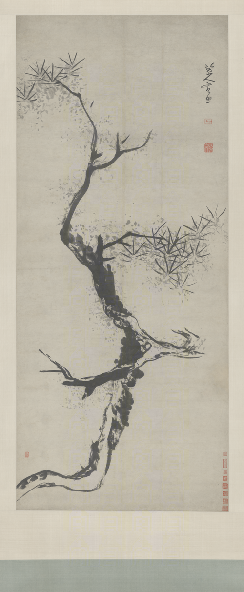 朱耷松轴, , Zhu Da