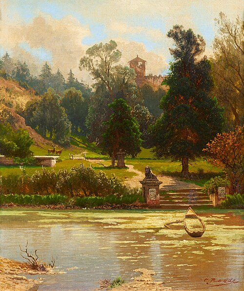 At the castle pond, , Karl Gustav Rodde