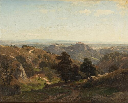 Landscape with a castle, 1883, Karl Gustav Rodde
