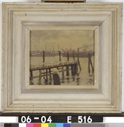 Havengezicht, 1924, Gijsbertus Johannes Van Overbeek