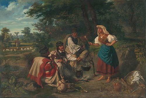 Obed v prírode, 1866, Mihály Szemlér