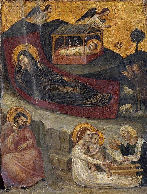 Nativité et Annonce aux bergers, 1320, Pietro da Rimini