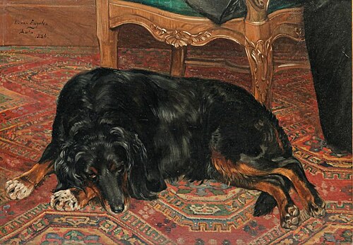 Portrait of a dog, 1884, Louis van Engelen
