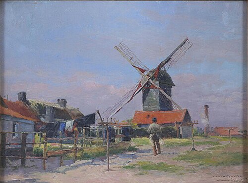 Belgian Town Scene, 1895, Louis van Engelen