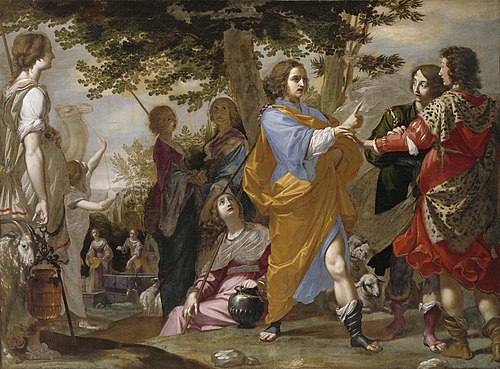 Moses Defending Jethro's Daughters at the Well, 1635, Cesare Dandini