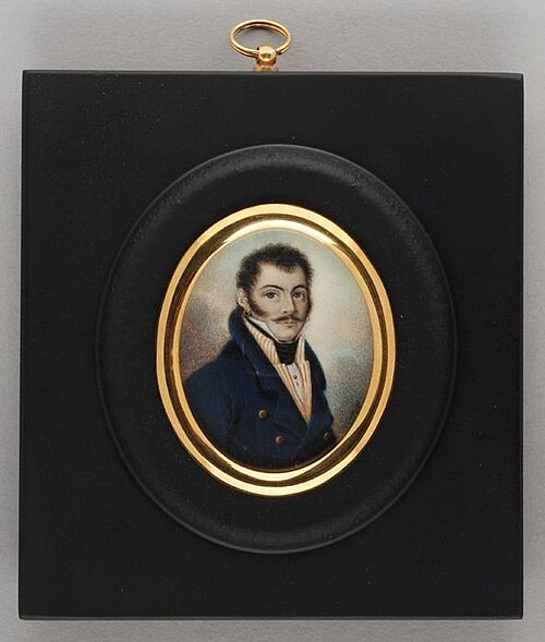 Portretminiatuur van een man, , Hendrik van Overklift
