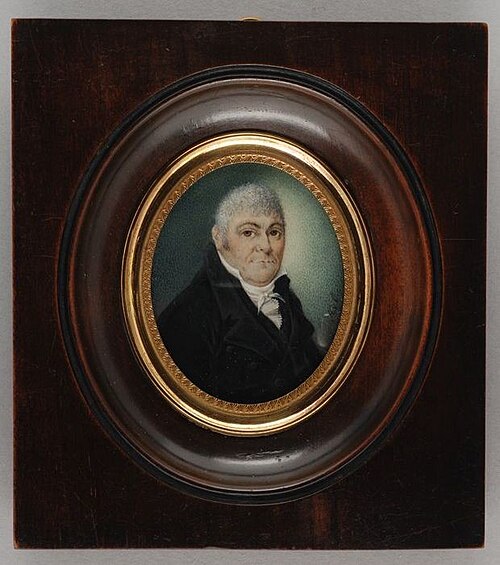 Portretminiatuur van een man, , Hendrik van Overklift