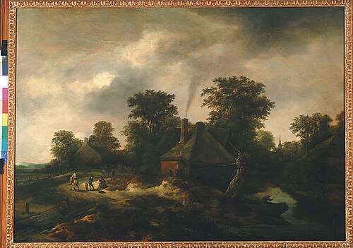 Dune Landscape with a Village, 1650, Gerrit van Hees
