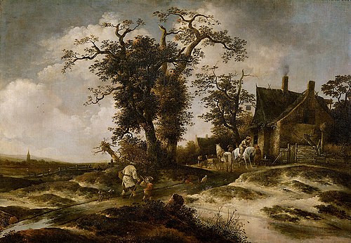 Vor dem Gasthaus am Dünenrand, 1649, Gerrit van Hees
